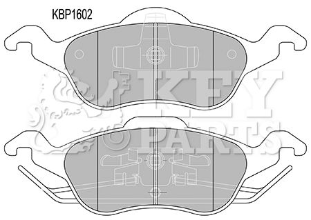 KEY PARTS Комплект тормозных колодок, дисковый тормоз KBP1602